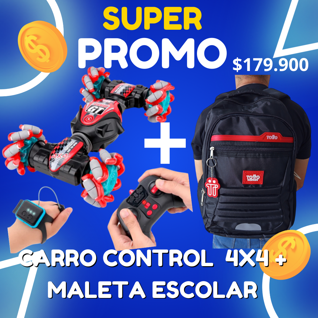 combo Carro 4×4 Sensor Mano y  Maleta GRATIS